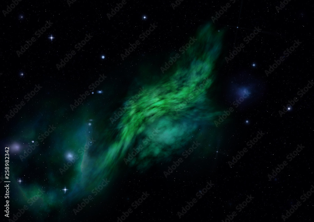 Being shone nebula. 3D rendering Being shone nebula. 3D rendering