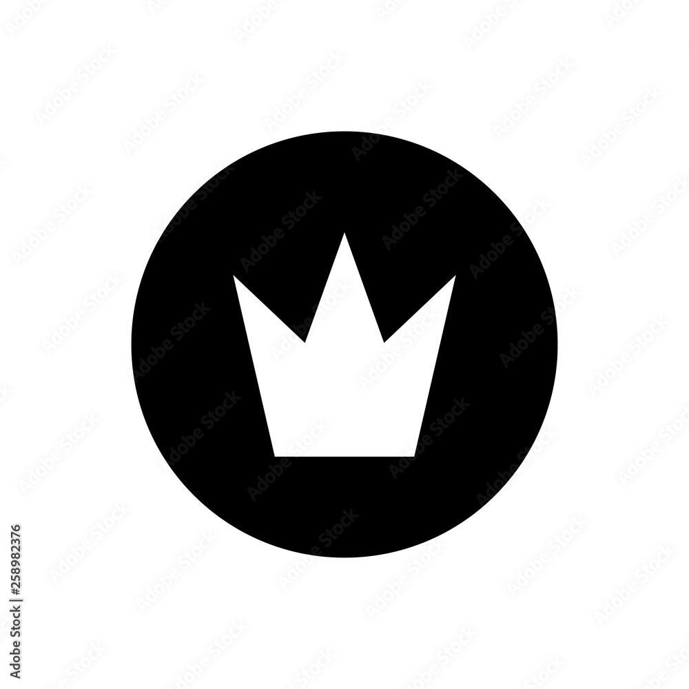 Crown Icon in trendy flat style isolated on grey background. Crown symbol for your web site design Crown Icon in trendy flat style isolated on grey background. Crown symbol for your web site design