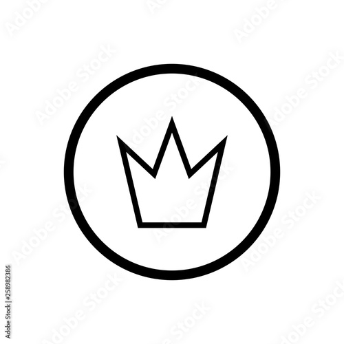 Crown Icon in trendy flat style isolated on grey background. Crown symbol for your web site design