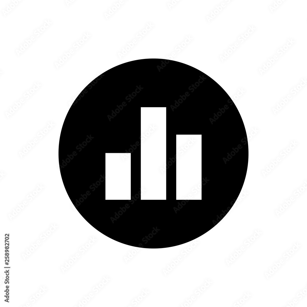 Growing graph Icon. Chart icon. Graph Icon in trendy flat style isolated on white background Growing graph Icon. Chart icon. Graph Icon in trendy flat style isolated on white background