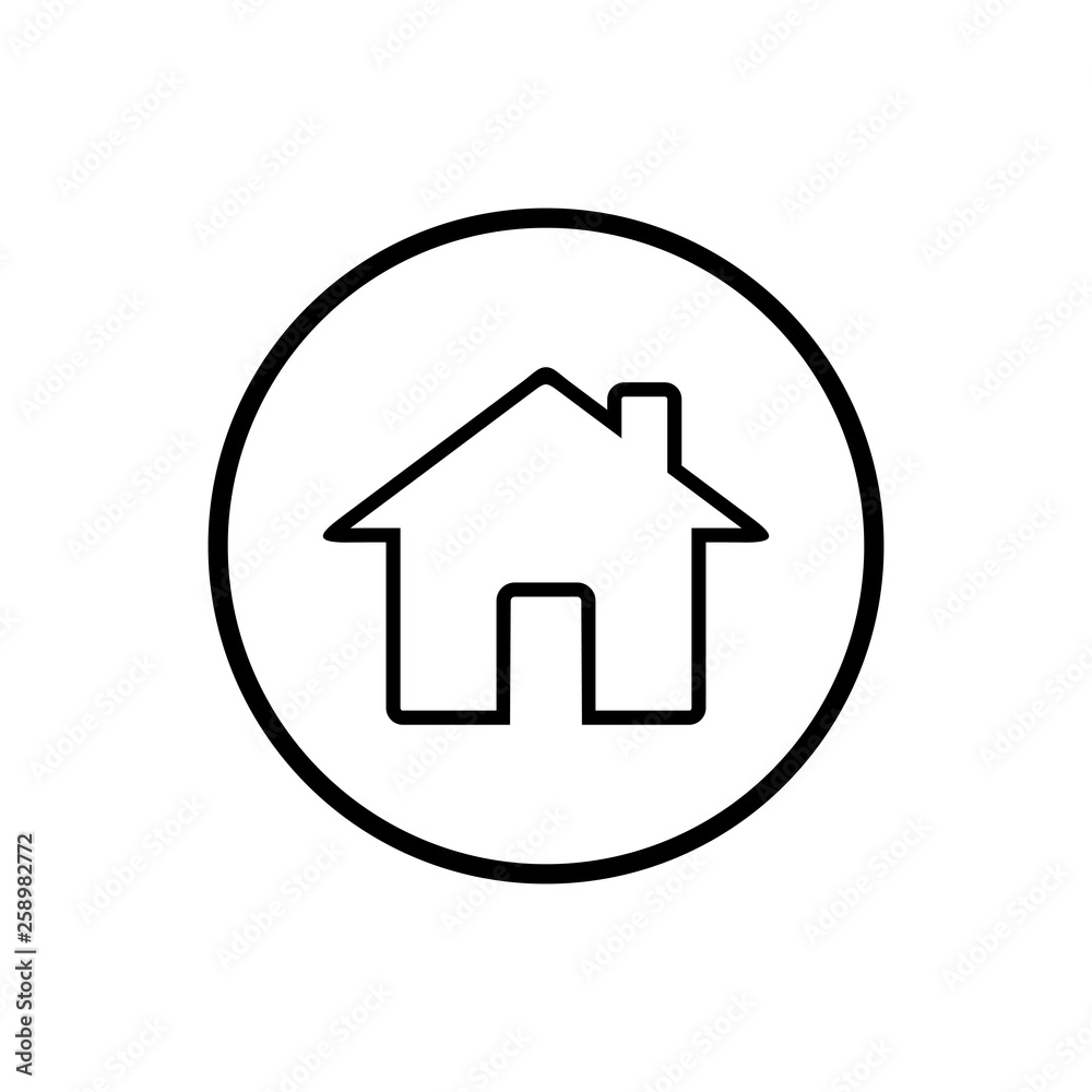 Home icon. House vector icon