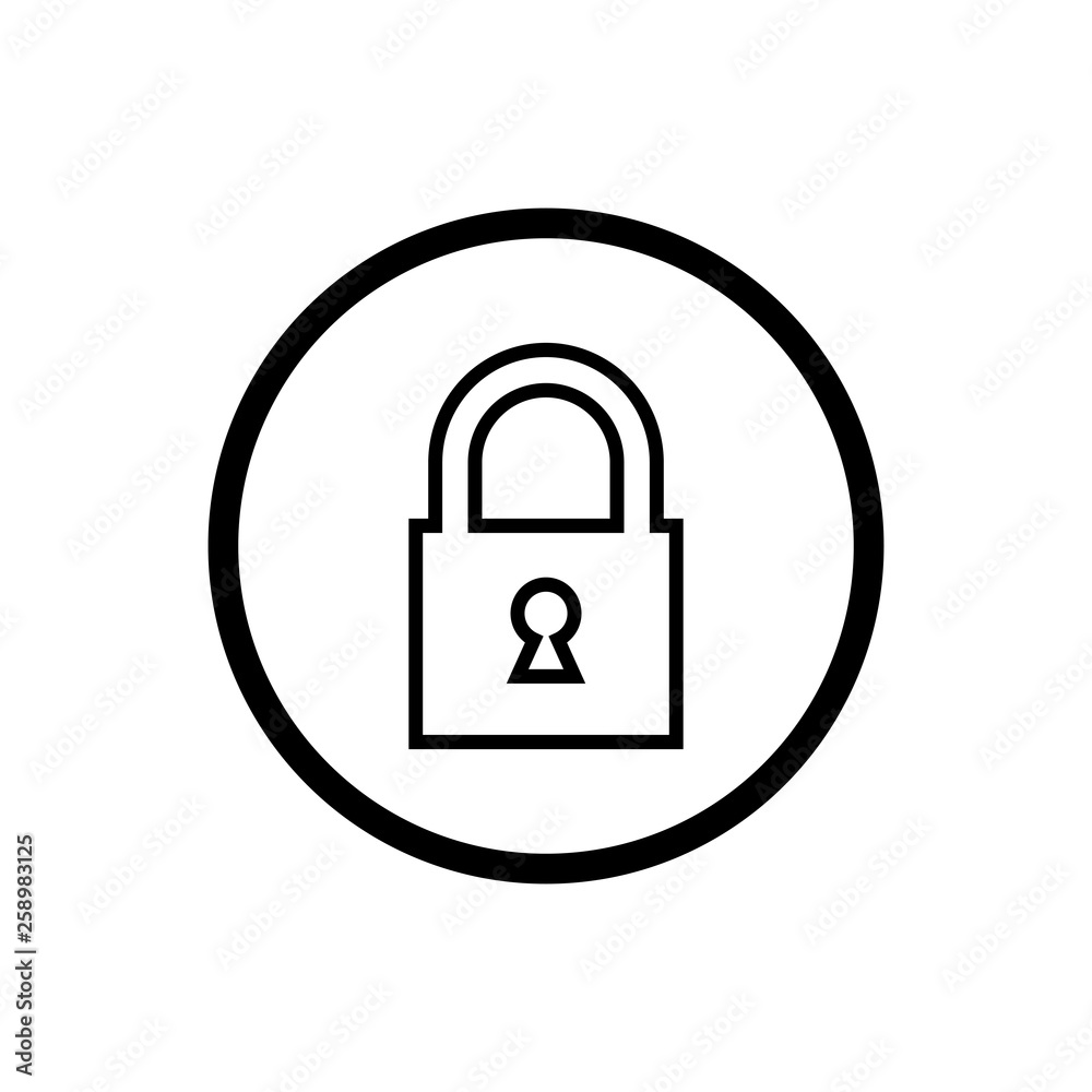Lock icon. Encryption icon. Security symbol for web design Lock icon. Encryption icon. Security symbol for web design