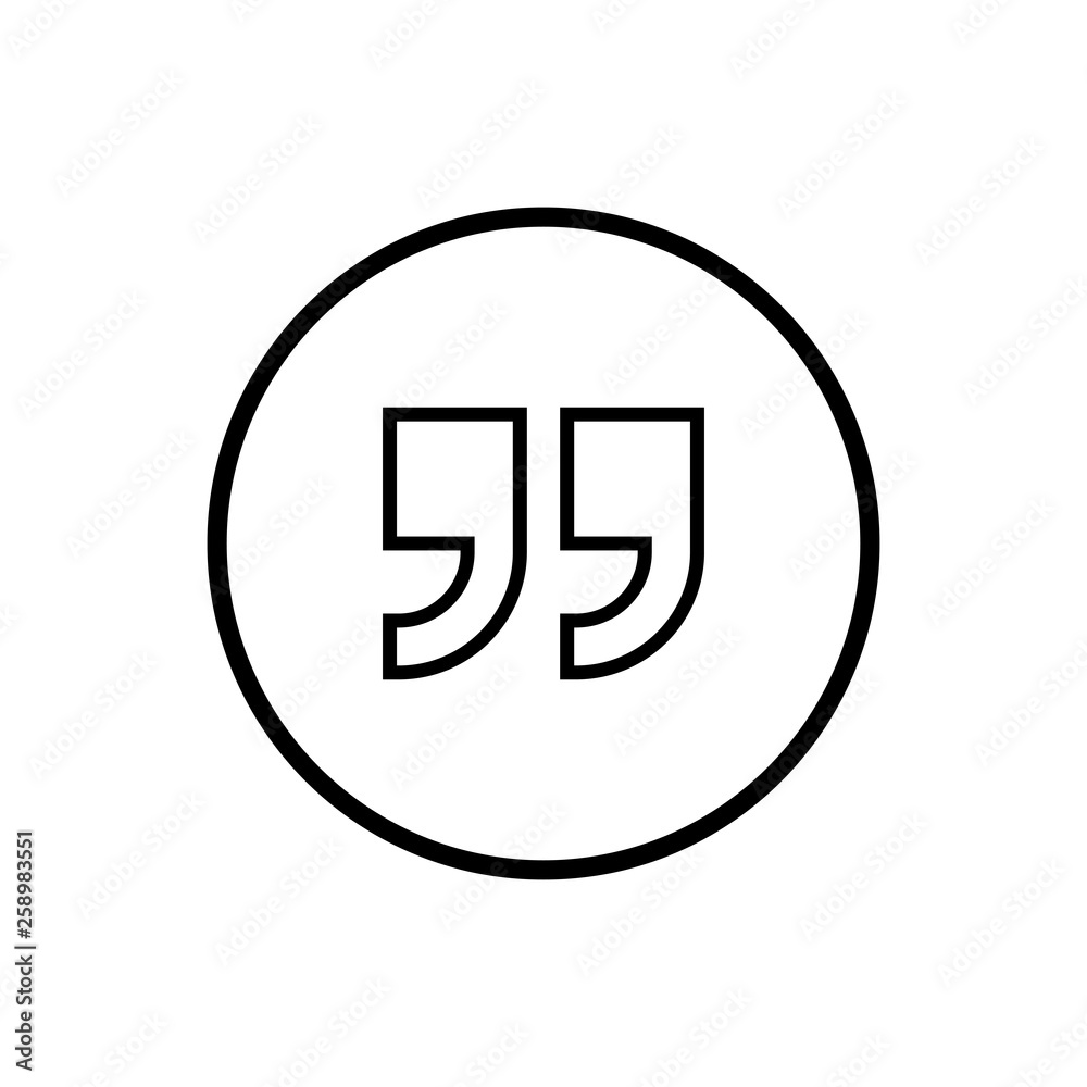Quote icon. Quote icon vector Quote icon. Quote icon vector