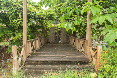 Old wooden bridge.