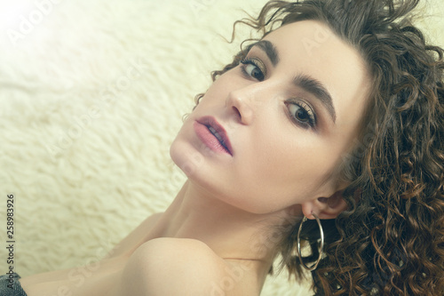beautiful curly girl