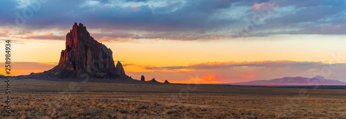 Shiprock Panorama with the San Juan Mountains in the distance photo