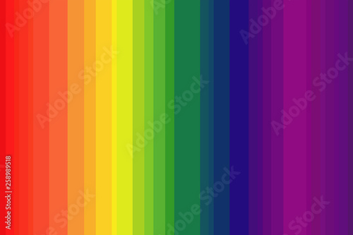 Color rainbow texture of discrete bands.