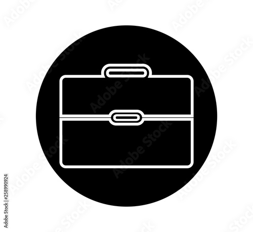 Briefcase Icon. Button style vector EPS.