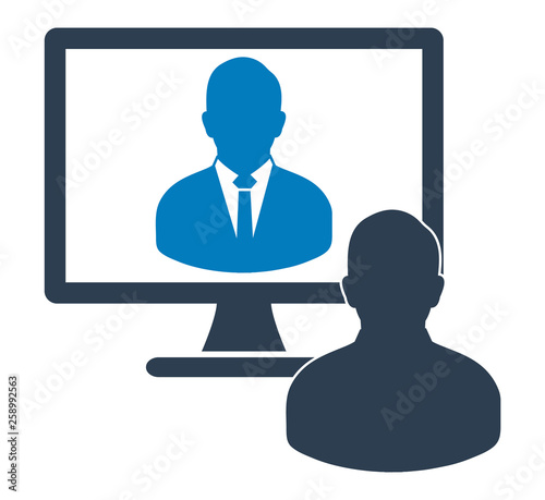 Video conference Icon. Flat style vector EPS.