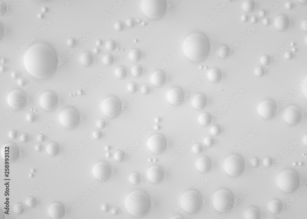Milk Bubbles Abstract 3D Render