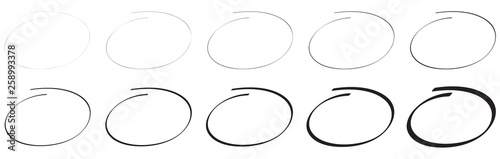 Obraz na płótnie BULLES RONDES CALIGRAPHIQUES w salonie