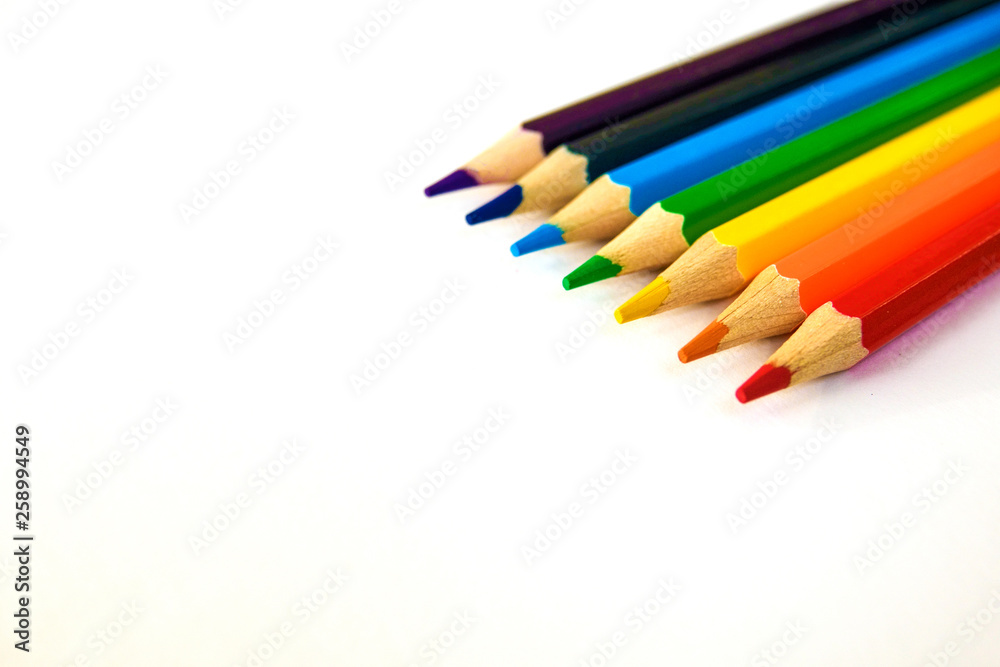 color pensil in white background color pensil in white background