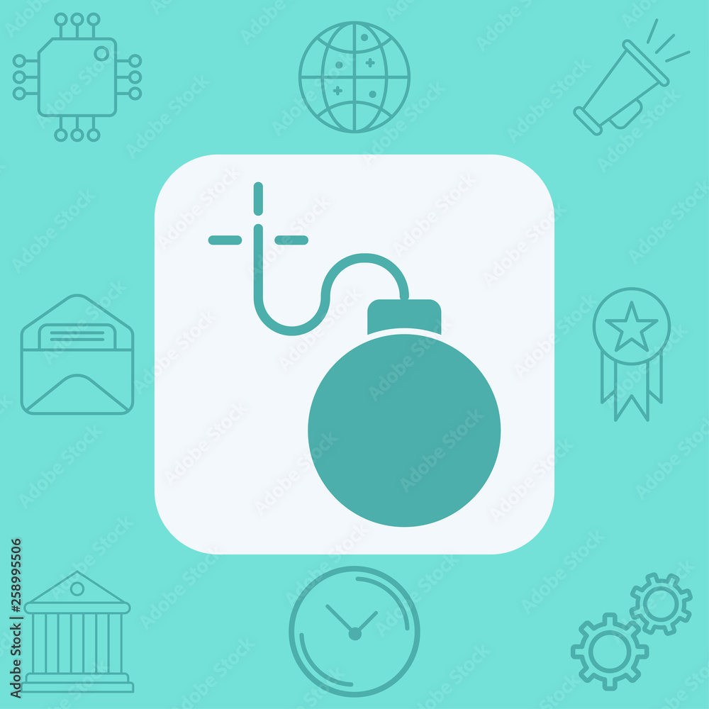 Bomb vector icon sign symbol Bomb vector icon sign symbol