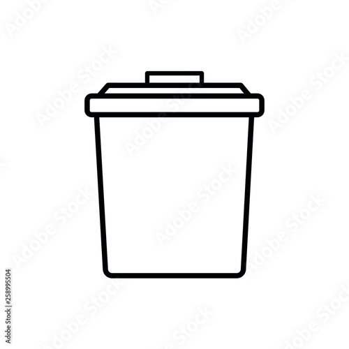 trashcan icon vector