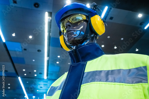 Protective gear on a manneq...