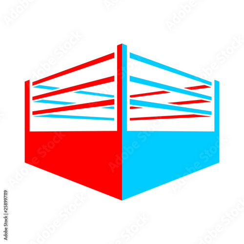 Boxing ring sign symbol. Boxing icon. Vector illustration