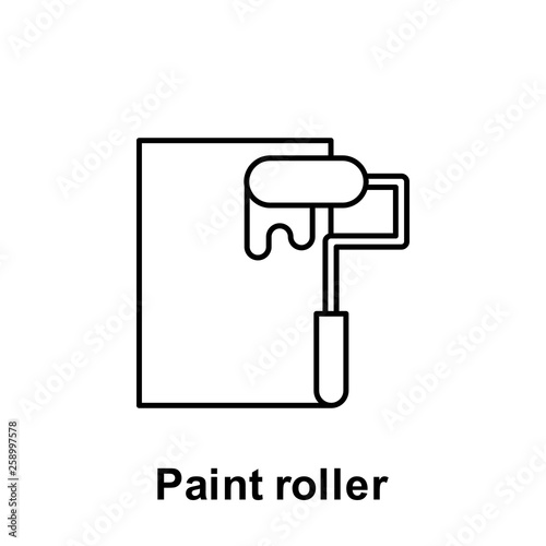 paint roller outline icon. Element of labor day illustration icon. Signs and symbols can be used for web, logo, mobile app, UI, UX