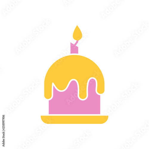 Easter cake icon on background for graphic and web design. Simple vector sign. Internet concept symbol for website button or mobile app.