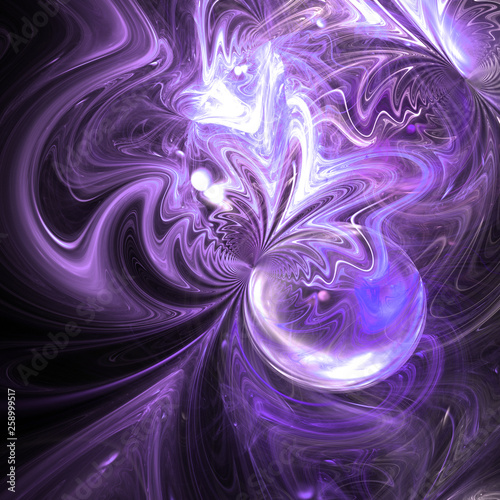 Dark violet fractal texture, digital artwork for creative graphic design