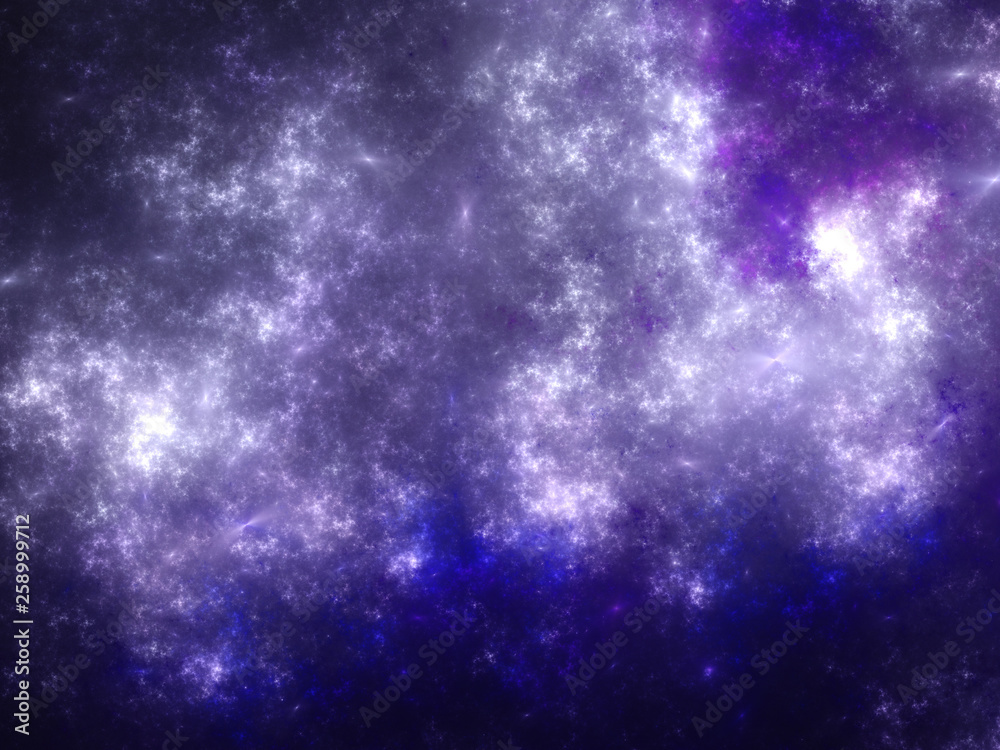 Dark blue fractal galaxy, digital artwork for creative graphic design