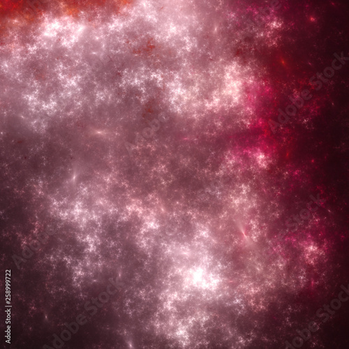 Red fractal space texture, digital artwork for creative graphic design