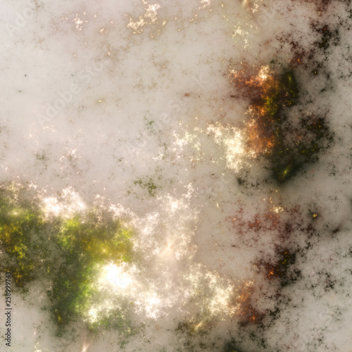 Golden fractal clouds  digital artwork for creative graphic design
