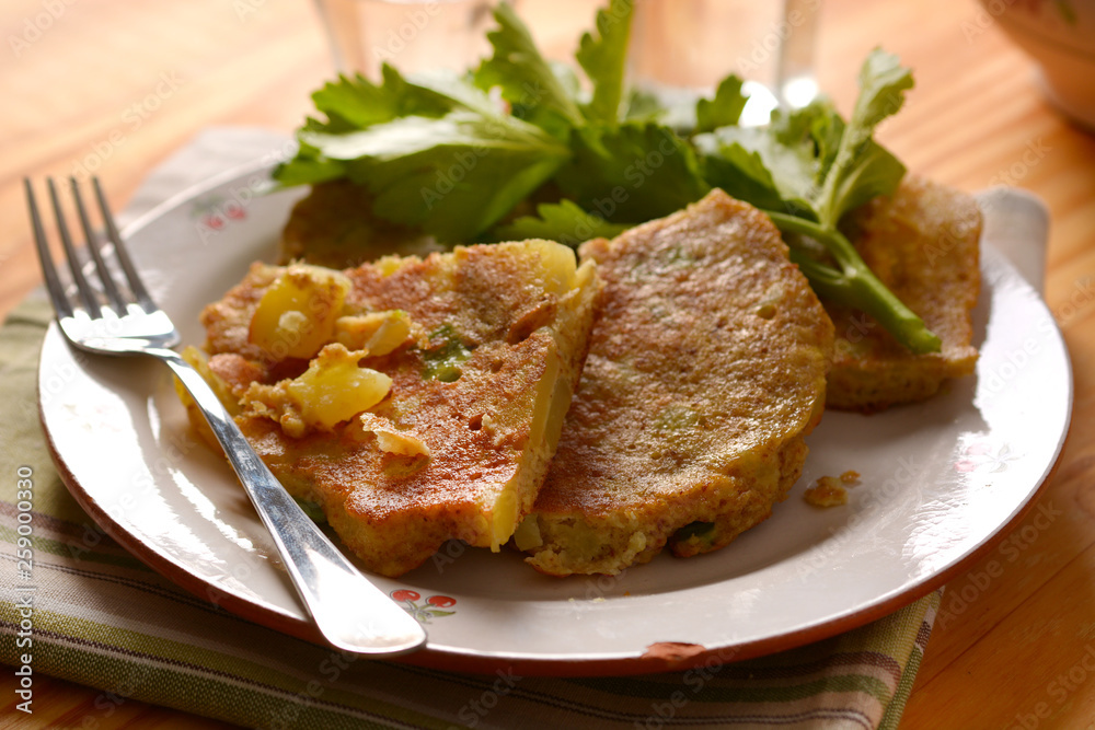 Italian Frittata with potatoes and celery Italian Frittata with potatoes and celery