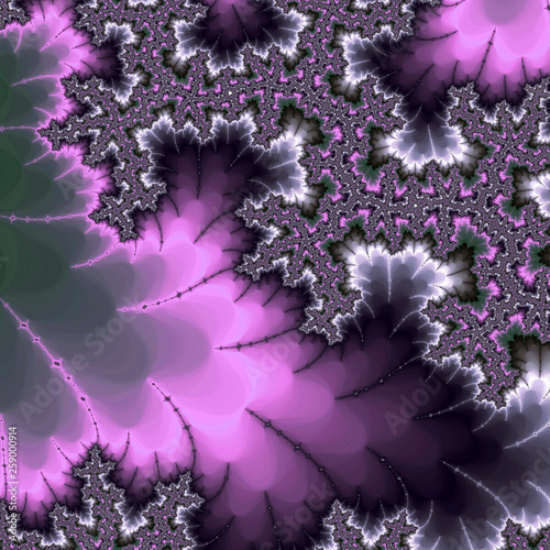 Dark purple fractal pattern, digital artwork for creative graphic design