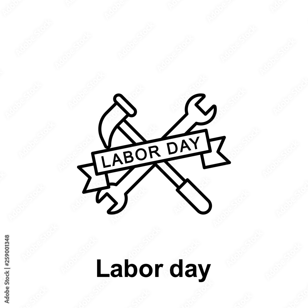 labor day outline icon. Element of labor day illustration icon. Signs and symbols can be used for web, logo, mobile app, UI, UX labor day outline icon. Element of labor day illustration icon. Signs and symbols can be used for web, logo, mobile app, UI, UX