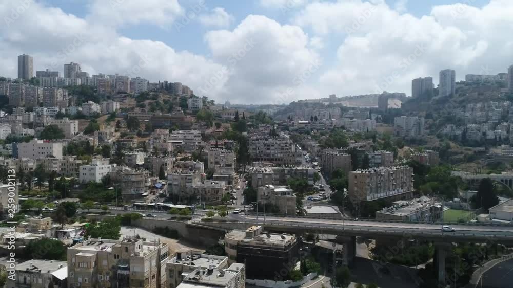 Haife. A beautiful city in Israel. Panoramic view of Haife. Haife. A beautiful city in Israel. Panoramic view of Haife.