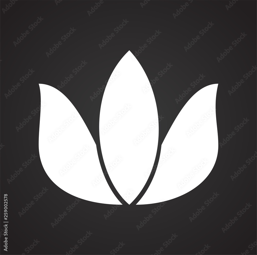 Lotos flower icon on background for graphic and web design. Simple vector sign. Internet concept symbol for website button or mobile app. Lotos flower icon on background for graphic and web design. Simple vector sign. Internet concept symbol for website button or mobile app.