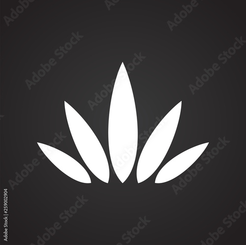 Lotos flower icon on background for graphic and web design. Simple vector sign. Internet concept symbol for website button or mobile app.