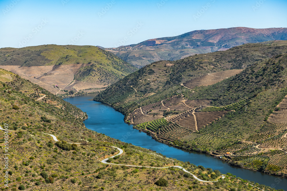River Douro next to the mouth of the river Coa