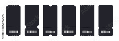 Set of Ticket. Template Tickets. Collection of vintage grunge Tickets and Coupons vector illustrations