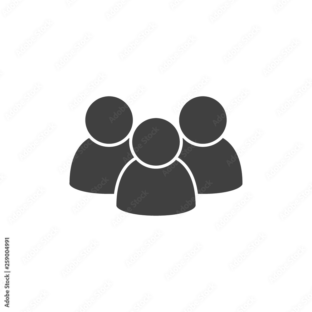 People vector icon. Group of humans sign