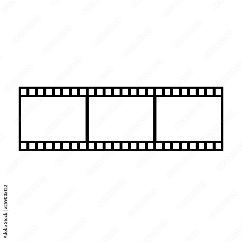 Filmstrip vector icon. Slide frames