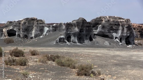 Rofera de Teseguite, so called Stratified City is a basalt and vulcanic rock formation on Lanzarote, Canary Islands, Spain. photo