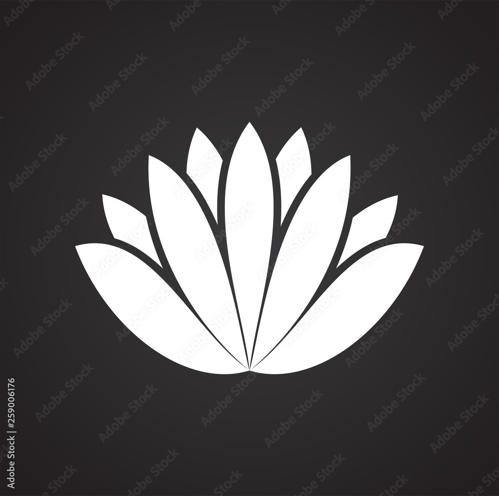 Lotos flower icon on background for graphic and web design. Simple vector sign. Internet concept symbol for website button or mobile app. Lotos flower icon on background for graphic and web design. Simple vector sign. Internet concept symbol for website button or mobile app.