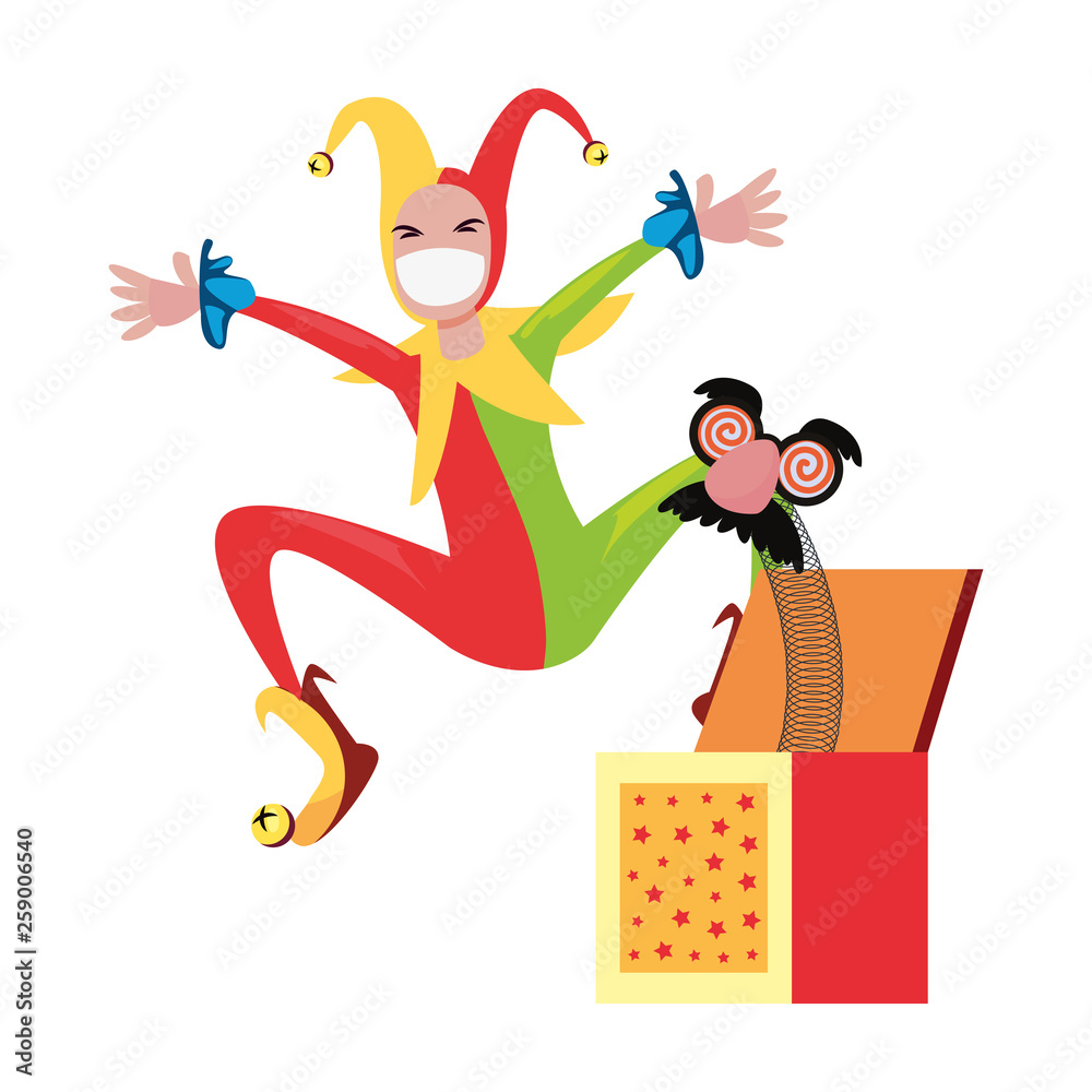 Fototapeta premium jack in the box april fools