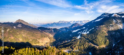 Aerial Sudelfeld, Bayrischzell, Alps Bavaria, Germany