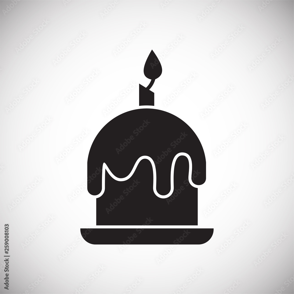 Fototapeta premium Easter cake icon on background for graphic and web design. Simple vector sign. Internet concept symbol for website button or mobile app.