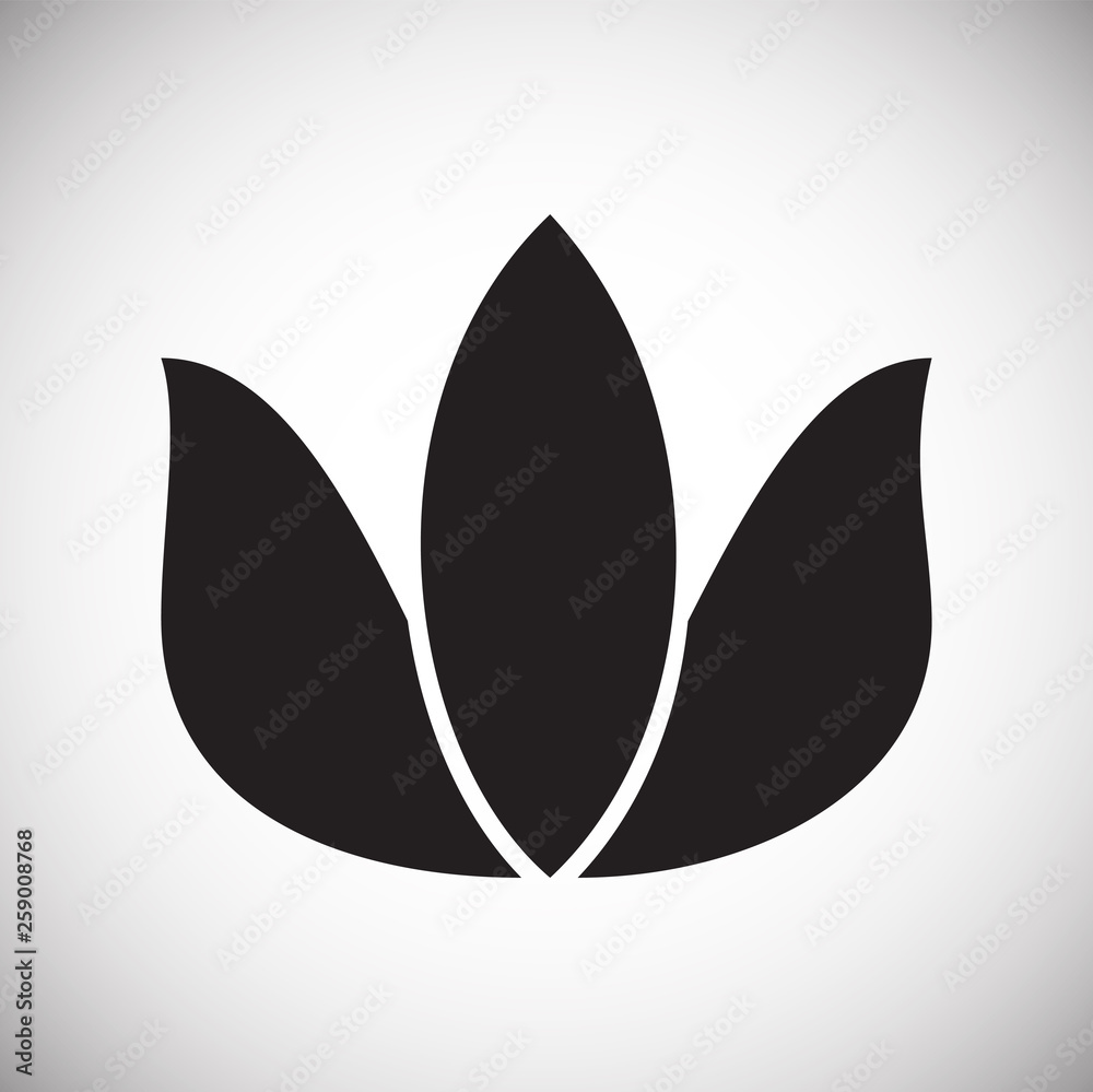 Lotos flower icon on background for graphic and web design. Simple vector sign. Internet concept symbol for website button or mobile app. Lotos flower icon on background for graphic and web design. Simple vector sign. Internet concept symbol for website button or mobile app.