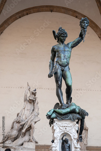 Perseus with head of medusa Gorgon statue Florence