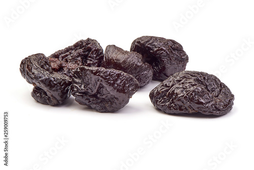 Wallpaper Mural Fresh dry prunes, Dried sweet plums, close-up, isolated on white background Torontodigital.ca