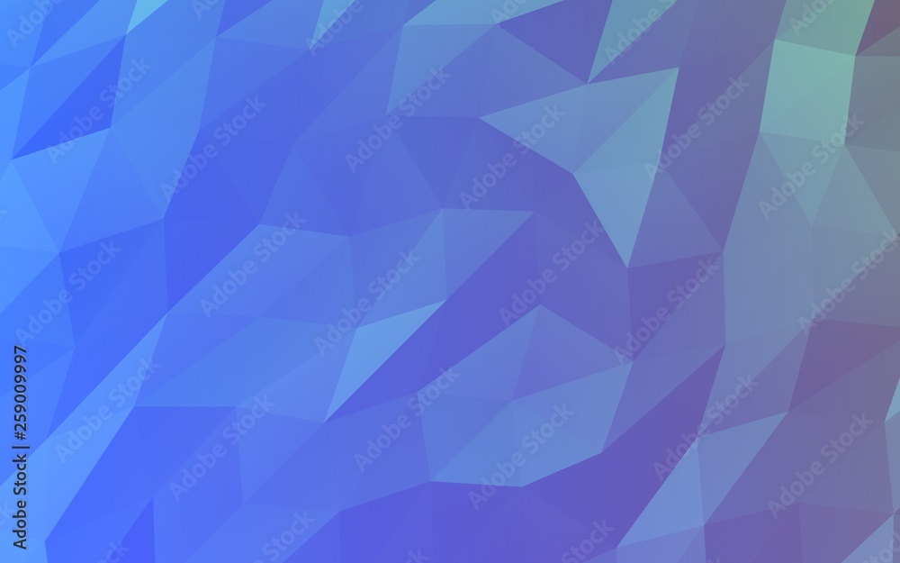 Obraz premium Abstract triangle geometrical blue background. Geometric origami style with gradient. 3D illustration