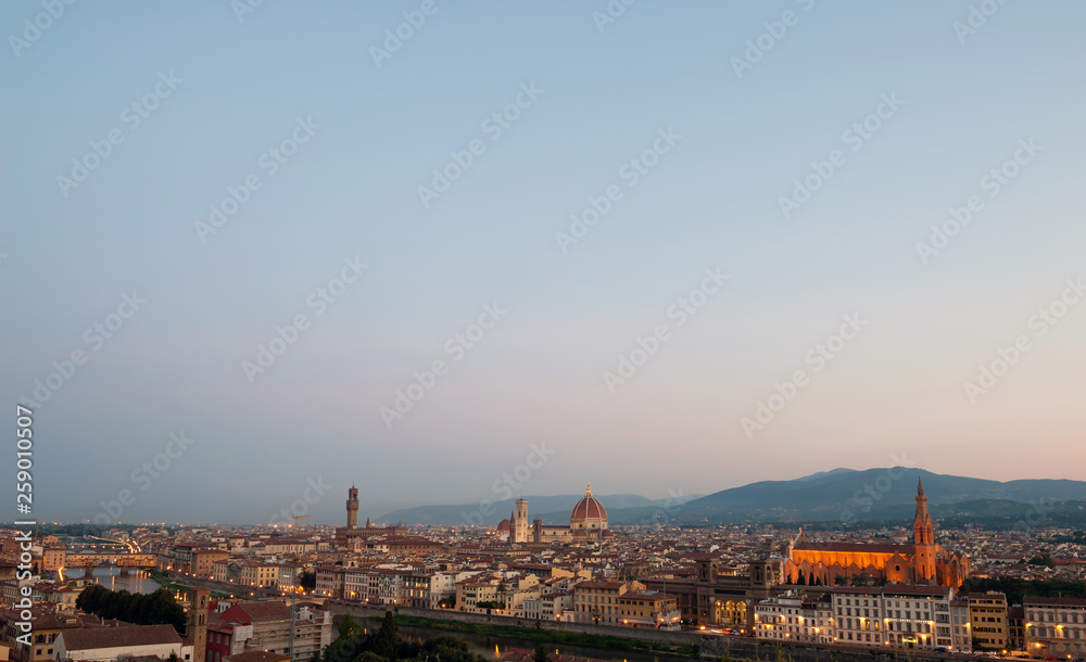 Florence view from florence piazzale square