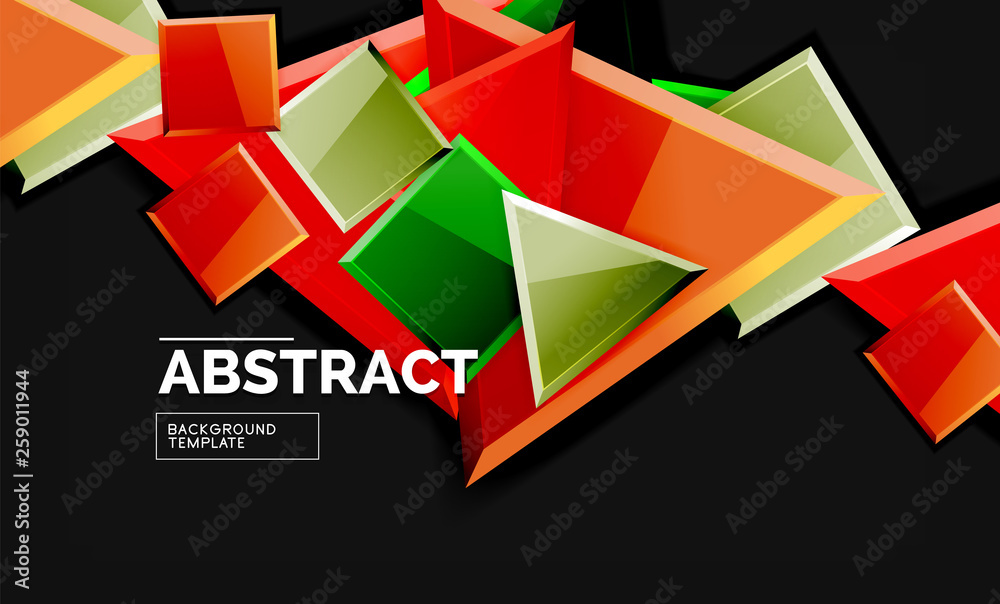 Glossy squares and triangles geometric backgrounds Glossy squares and triangles geometric backgrounds