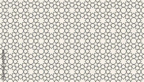 Abstract seamless islamic geometric pattern