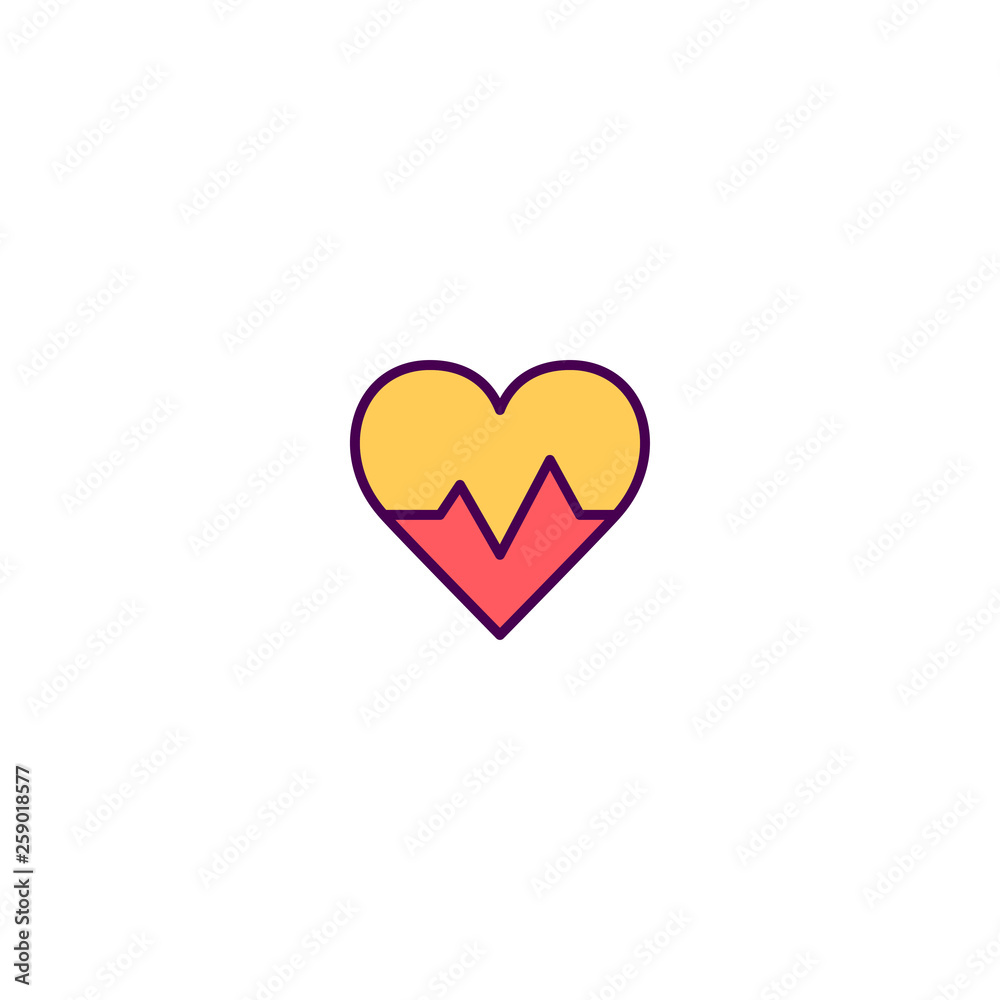 Cardiogram Icon Design. Lifestyle icon vector design