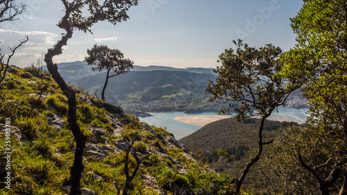 Views of the biosphere reserve of Urdaibai from the viewpoint of San Pedro Atxarre photo